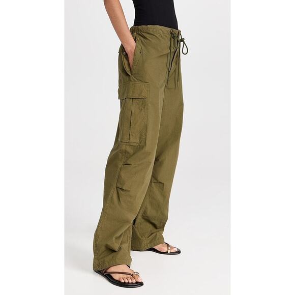 Nili Lotan Lison Cargo Pants Oversized Straight Leg Relaxed Fit Green Size Small - Picture 2 of 13